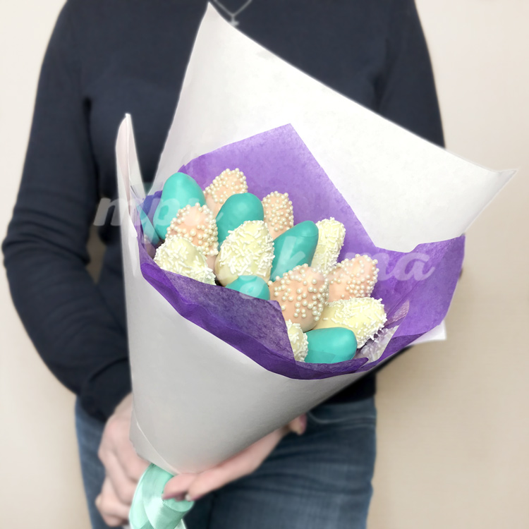 Букет из клубники в глазури